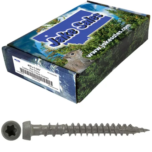 Vista 31 de #10 x 1-3/4" Graystone - Tornillo de madera recubierto exterior de madera Torx/Star Drive Head - Compatible con madera AQC (1 libra ~ 130 tornillos)