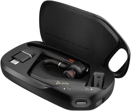 Vista 9 de Poly Voyager Legend 30 - Auriculares Bluetooth con micrófono - Boom discreto y 4 micrófonos con cancelación de ruido - Tecnología WindSmart