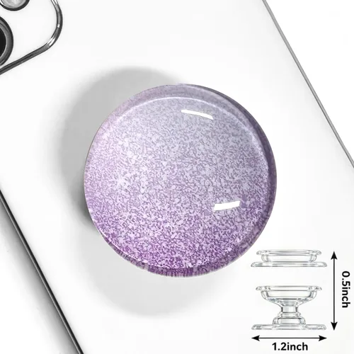 Vista 7 de Soporte de agarre de teléfono móvil plegable de cristal transparente para teléfonos inteligentes y tabletas, accesorio de teléfono celular