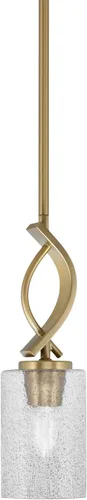 Vista 102 de Toltec Lighting Cavella Stem Colgado Mini colgante, acabado grafito, vidrio de muselina blanca de 4 pulgadas