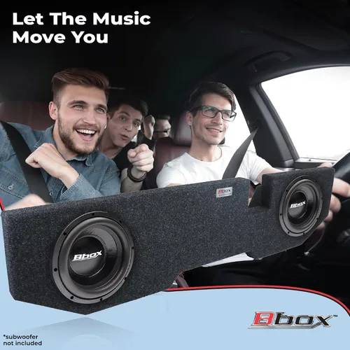 Vista 3 de Bbox - Caja de subwoofer dual de 10 pulgadas, carcasa de subwoofer alfombrada sellada, compatible con Dodge Ram Quad Cab 2002-2018, caja