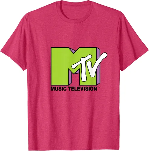 Vista 24 de Camiseta de tratamiento de relleno con logotipo MTV verde lima y morado, Negro, S Azul Marino