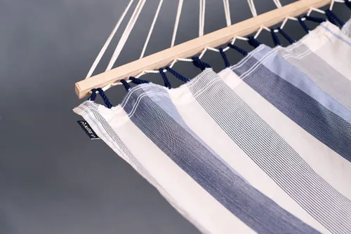 Vista 5 de La Siesta® Alisio Hamaca con barra esparcidora, hamaca exterior resistente a la intemperie, hamaca exterior de tela para 2 personas, hamaca para 2