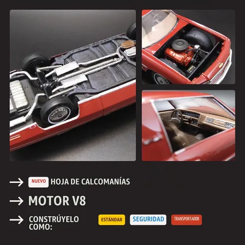 Vista 3 de MPC 1976 Chevy Caprice w/Trailer 2T Kit de modelo a escala 1:25