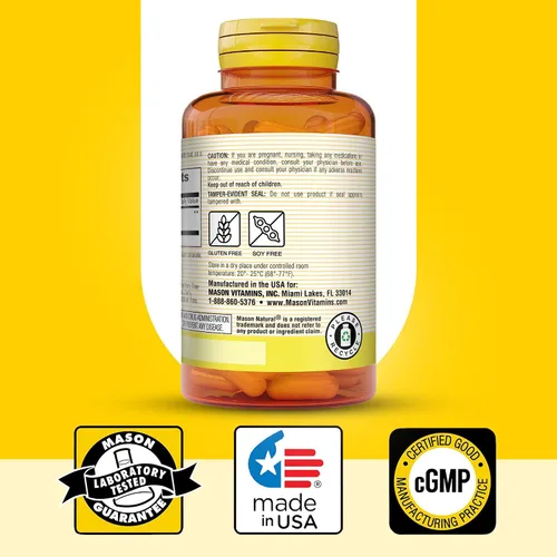 Vista 6 de MASON NATURAL Hierba entera jengibre 500 mg, suministro de 2 meses, suplemento herbario natural, 60 cápsulas