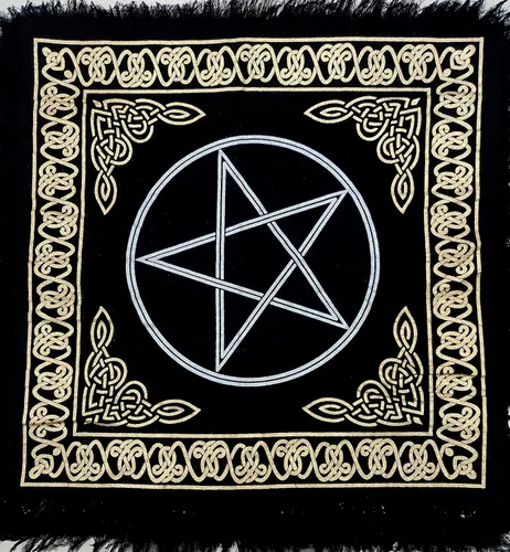Vista 21 de CRAFT KALA Tarot Altar - Mantel especial de adivinación para hombre, cueva, pegan, habitación, bar, decoración de pared para el hogar, Wiccano, tela