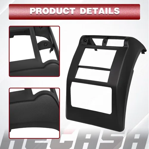 Vista 5 de HECASA Kit de tablero de doble DIN con arnés de cableado compatible con Jeep Wrangler TJ Radio Dash Bisel 2003-2006