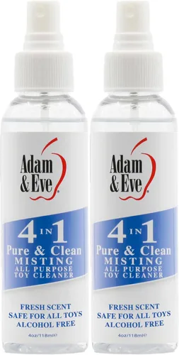 Vista 9 de Adam & Eve Limpiador de juguetes sexuales, 4 en 1 limpiador de juguetes para adultos, espuma pura y limpia, espray de pulverización de acción rápida