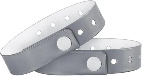 Vista 13 de Ouchan Pulseras de plástico negras – Paquete de 100 pulseras para eventos, club, música, reuniones, fiestas y festivales Negro