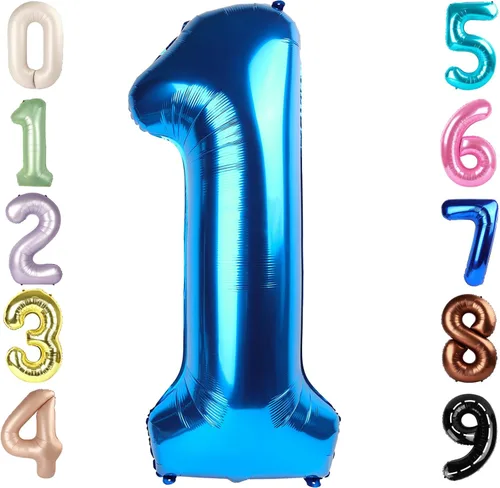 Vista 123 de Globos del números 0 de 40 pulgadas para formar los números 10, 20, 30, 40, 50, 60, 70, 80, 90, 100, para decoración de cumpleaños, bodas, eventos