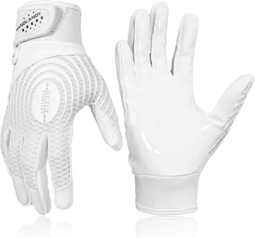 Vista 26 de HANDLANDY Guantes de fútbol para jóvenes, guantes receptores adhesivos para niños, guante de fútbol de súper agarre, mejor regalo para niños y niñas