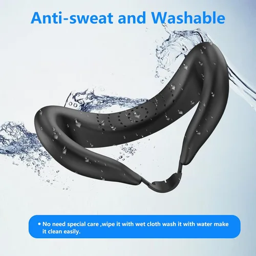 Vista 5 de JDDWIN Silicone VR Headset Face Pad Cover Compatible with Meta Oculus Quest 3, Soft & Smooth Facial Interface Cushion Skin Accessories Anti-Sweat