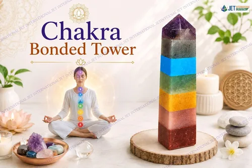 Vista 6 de Jet A++ Chakra Torre Bonded Tower Obelisco Jumbo Wand Energizada Cargada Limpiada Programada Pure Genuine Stick Free Booklet Jet International