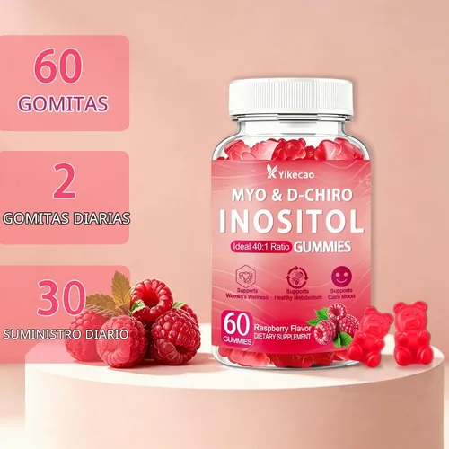 Vista 7 de Myo-Inositol & D-Chiro Inositol Gummies, Raspberry Flavor