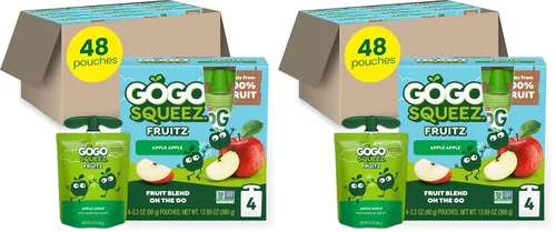 Vista 13 de GoGo squeeZ - Puré de manzana, sin gluten, vegano, puré de manzana sin azúcar, se puede volver a cerrar, bolsas sin BPA
