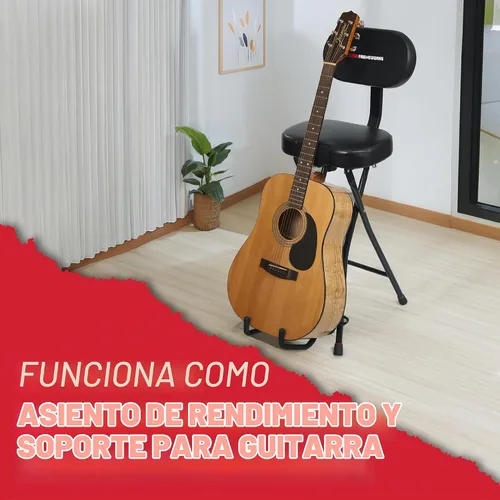 Vista 6 de Gator Frameworks - combinación de asiento para tocar y apoyar la guitarra (GFW-GTR-SEAT)
