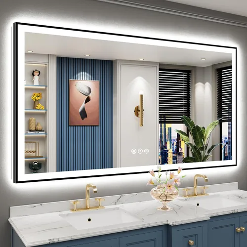 Vista 25 de 24x32 LED Bathroom Mirror, Backlit & Front Lit Lighted Mirror Retroiluminado+luz frontal