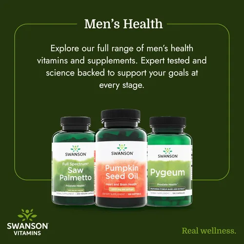 Vista 6 de Swanson, Aceite de semilla de calabaza, 1,000 mg, 100 cápsulas blandas