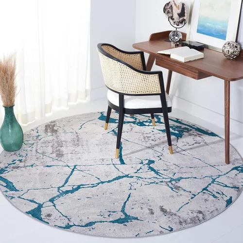 Vista 31 de SAFAVIEH Amelia Collection - Alfombra decorativa de 2 x 4 pies, gris y negro, diseño abstracto moderno, no desprende pelusa y de fácil cuidado