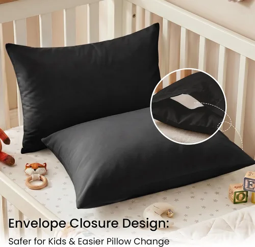 Vista 3 de EXQ Home - Fundas de almohada para niños pequeños 13x18, juego de 2 fundas de almohada de viaje, funda de almohada pequeña para almohada de bebé