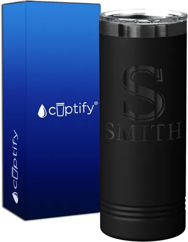 Vista 33 de Vaso personalizado de regalo de cumpleaños para mujeres y hombres, con monograma de escritura dividida, inicial y nombre grabado en negro, taza