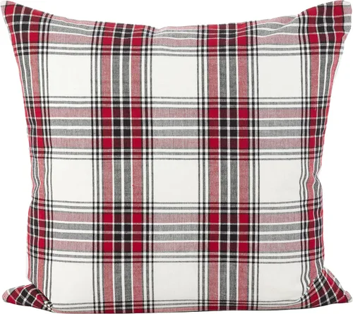 Vista 6 de SARO LIFESTYLE DAMA di Natale Collection Buffalo Plaid Joy - Almohada rellena de poliéster, 12 x 20 pulgadas, color negro