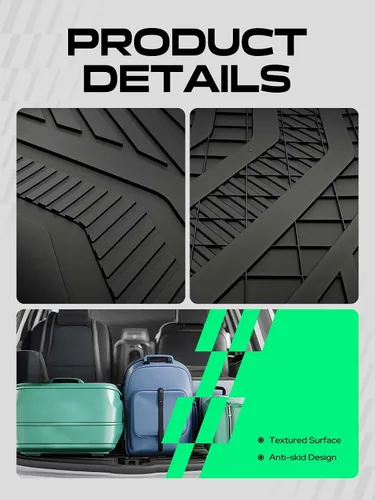 Vista 7 de YHTAUTO Alfombrillas automotrices para Ford Bronco 2021-2026 (4 puertas) TPE All Weather Car Mats, Anti-Slip & Custom Fit Floor Liners Cargo Mat