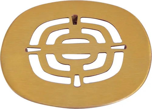 Vista 3 de Westbrass D316-18 4-1/2" OD - Colador de ducha a presión para desagüe, bronce cepillado
