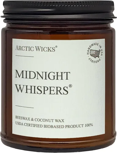 Vista 4 de Velas perfumadas de cera de abeja y coco, 9 onzas, ámbar, rústicas, no tóxicas, de combustión limpia, 100% certificada por USDA, a base de plantas