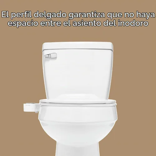 Vista 7 de Brondell FSP-250 FreshSpa Thinline Accesorio esencial de bidé de precisión para asientos de inodoro con presión de agua ajustable, control de brazo