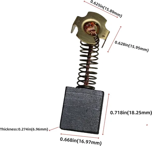 Vista 2 de 614367-00 Cepillos de carbono compatibles con D24000/DW713/DW715/DW716/0502025007/BTS21-D04