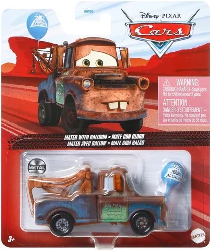 Vista 3 de Disney Pixar Cars 2022 Metal Mater con globo fundido a presión
