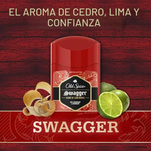 Vista 2 de Old Spice Antitranspirante y desodorante para hombres, aroma Swagger, 2.37oz