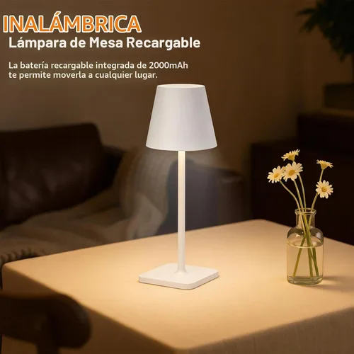 Vista 2 de Paquete de 2 lámparas de mesa inalámbricas recargables