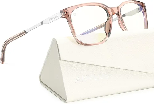 Vista 17 de ANYLUV Blue Light Glasses for Men, Lightweight Computer Gaming Glasses, Stylish Anti Eyestrain Blue Light Blocking Men