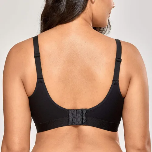 Vista 3 de AISILIN Brasier inalámbrico de talla grande para mujer, soporte de algodón, comodidad y sin forro