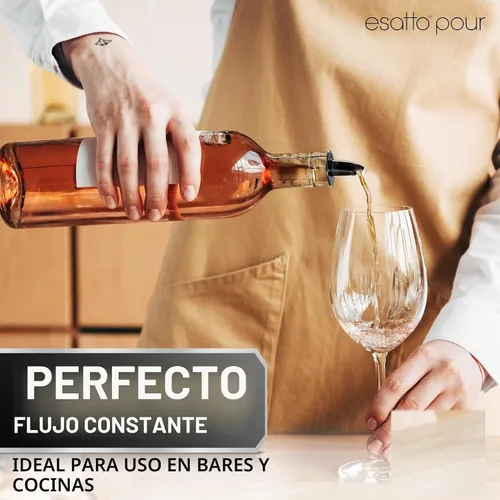 Vista 6 de Esatto Vertedor de botellas de plástico o vertedor de licor, versátil como un vertedor de bebidas, vertedor de alcohol y jarabe, fácil de instalar