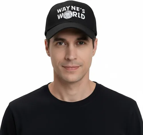 Vista 2 de My Party Shirt Gorra de béisbol Wayne's World Negro, Negro -, S a L