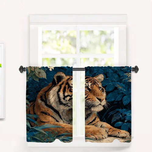 Vista 69 de Cortinas opacas de poliéster multicapa para ventanas de padre e hijo, 2 unidades, 26 x 24 pulgadas