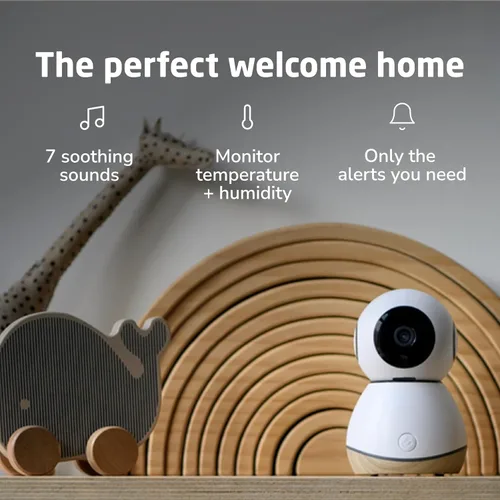 Vista 6 de Maxi-Cosi See Pro 360 Baby Monitor con traducción CryAssist™ AI Cry Translation, cámara HD 2K con PTZ, unidad principal segura sin Wi-Fi de 5