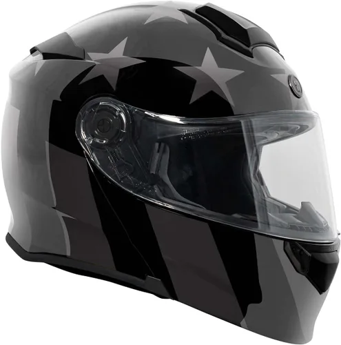 Vista 7 de TORC T28 - Casco integral para motocicleta con diseño gráfico de estrella, aprobado por DOT y ECE 22.05 (Estrella Oscura-X-Pequeño)