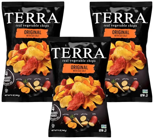 Vista 20 de Terra Chips de verduras, chips azules con sal marina, 5 onzas (paquete de 12)