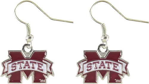 Vista 34 de aminco NCAA Pendientes colgantes con logo de la NCAA para adultos unisex