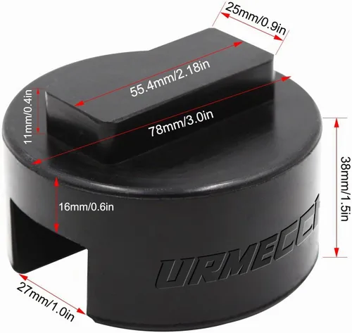 Vista 2 de Adaptador Universal para Gato BMW y Mini - Protector de Riel del Bastidor con Almohadilla de Gato Cuadrada de Goma Ranurada de Poliuretano