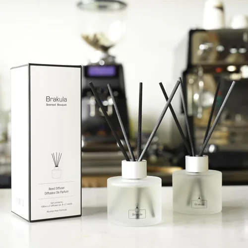 Vista 8 de Brakula Juego de difusor de varillas - Fragancia para el hogar perfumada de eucalipto y menta, 3.4 onzas líquidas x 2, difusor de aceite esencial