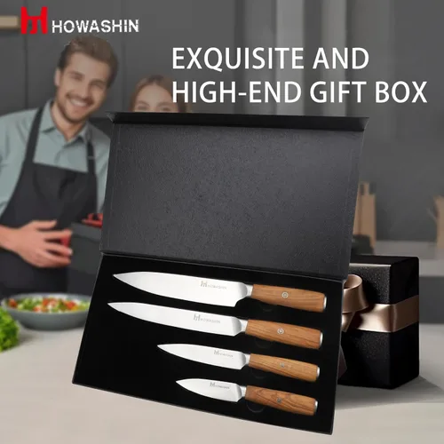 Vista 18 de Cuchillo de chef de 6 pulgadas, cuchillos de cocina, deshuesado de acero inoxidable alemán de alto carbono, cuchillo profesional para carne, aves