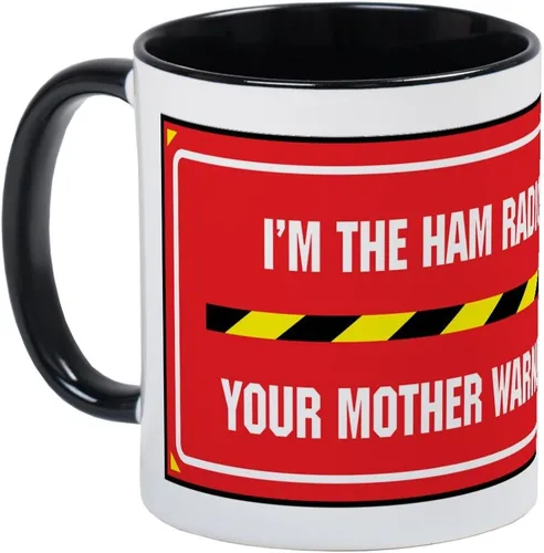 Vista 31 de CafePress Eat Sleep - Taza de café de cerámica con radio, 11 oz (11.0 fl oz)