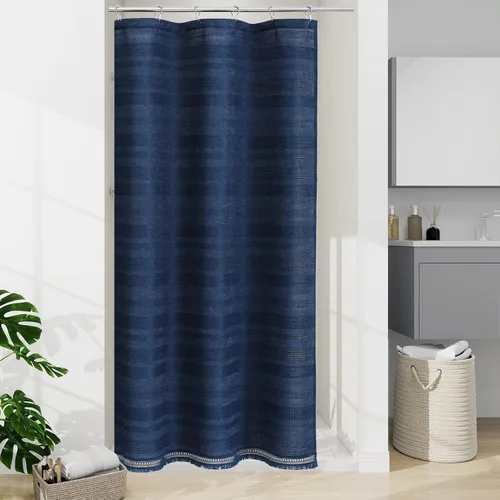 Vista 17 de Cortina de Ducha Pequeña para Cabina Estilo Boho Granja con Borla, Conjunto de Cortina de Ducha de Baño de Lino Bohemio Francés Rústico Elegante