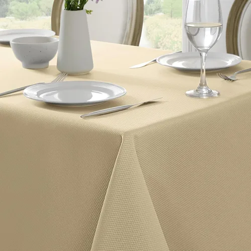 Vista 14 de Softalker - Mantel rectangular tejido con textura, jacquard de otoño color naranja quemado, impermeable, fácil de limpiar, resistente a las manchas