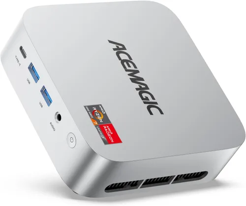 Vista 13 de ACEMAGIC K1 Mini PC AMD Ryzen R2544 8GB DDR4 256GB SSD Mini computadoras (Turbo 3.7GHz), Win 11 Pro Radeon 4K Triple Display Computadoras
